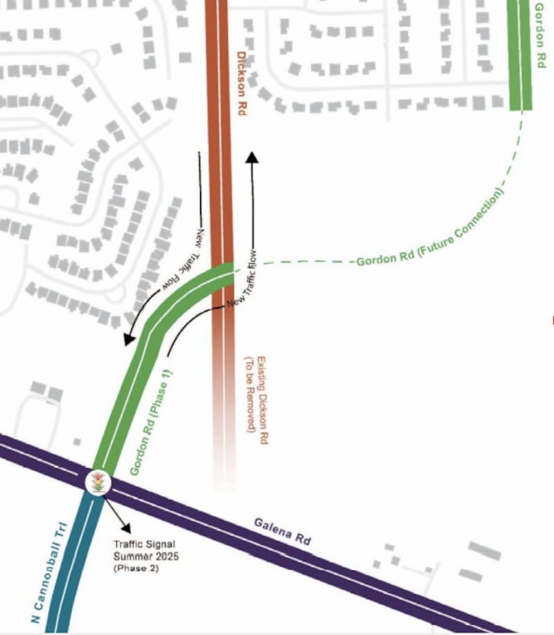 To complete the next phase of the Cannonball Trail and Dickson Road Realignment Project in Montgomery, a new traffic pattern will be in place beginning March, 19, 2025.
