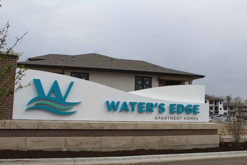 Development of the Water's Edge apartments and townhomes in Crystal Lake are underway as residents start to move into completed apartment units.