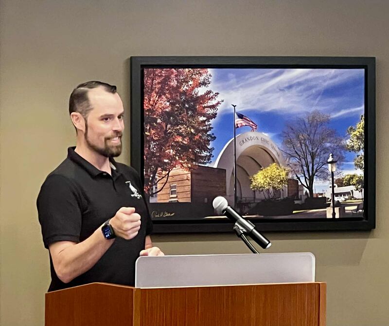JCB Investments' Chief Visionary Officer Colby Snyder shares updates with the Sterling City Council on plans to turn the National Manufacturing basin building into what could become Northwestern Illinois’ largest indoor entertainment complex.