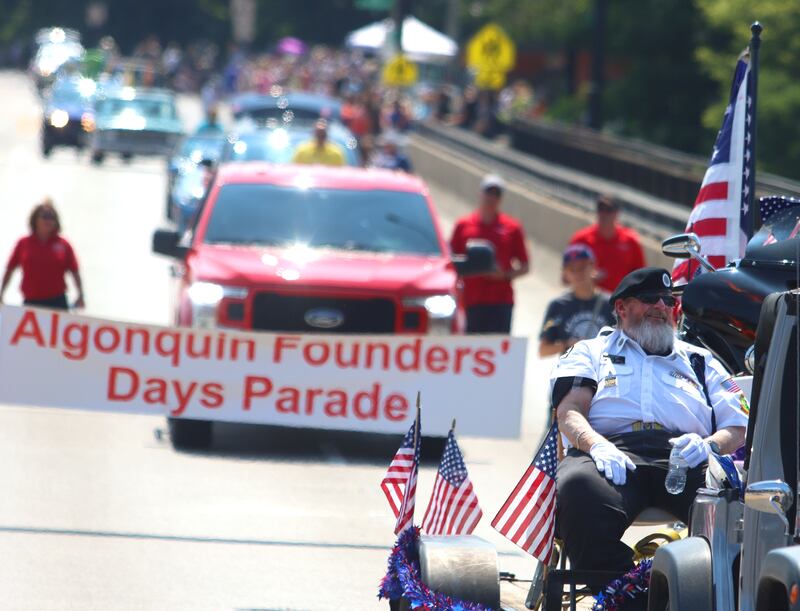 The Founders’ Days parade makes its way along Route 62 in Algonquin July 27, 2024.