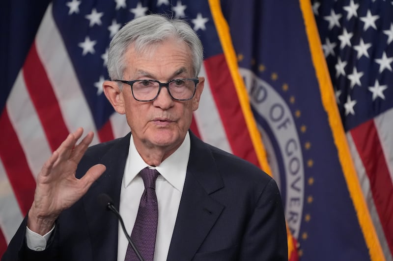 Federal Reserve Chair Jerome Powell speaks during a news conference Wednesday, March 18, 2026, in Washington. (AP Photo/Manuel Balce Ceneta)