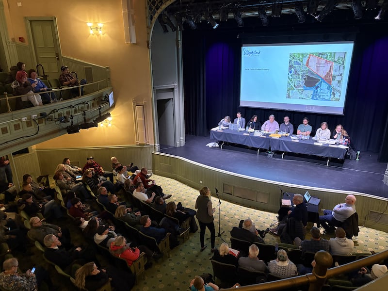 Karrie Baughman speaks before the Woodstock Plan Commission Jan. 15, 2026.