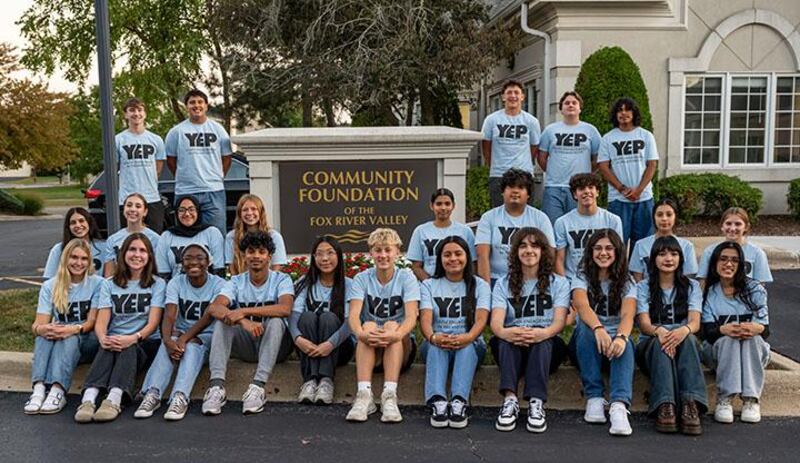 Members of the Community Foundation of the Fox River Valley’s 2025-26 Youth Engagement in Philanthropy program.