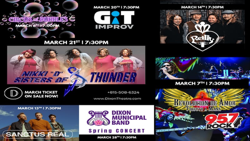 The Dixon Theatre brings Celtic rock, Christian rock and more in March