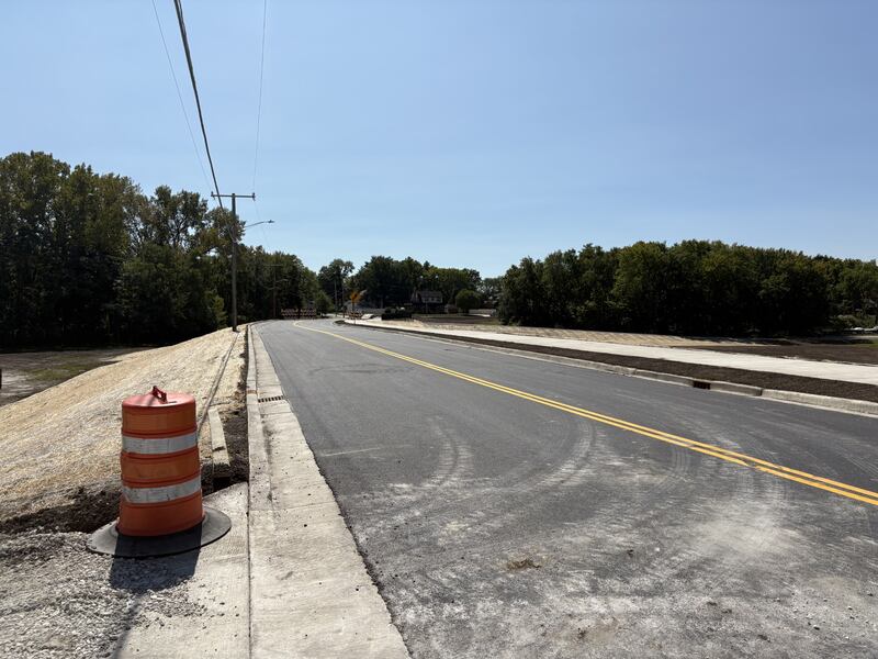 The newly completed stretch of Green Street in Ottawa on Monday, Sept. 8, after the elevation project finished weeks ahead of schedule.