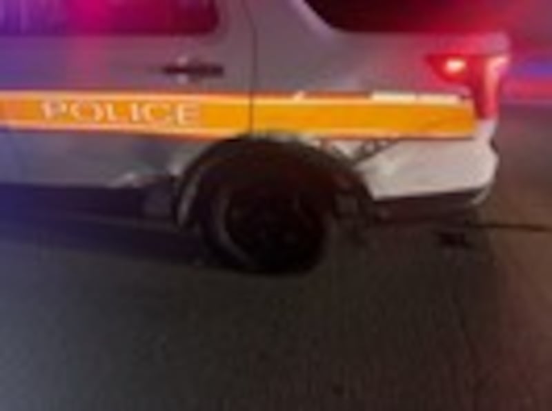 An Illinois State Police squad car was hit by a driver on Interstate 55 near Dwight on Sept. 2, 2025.