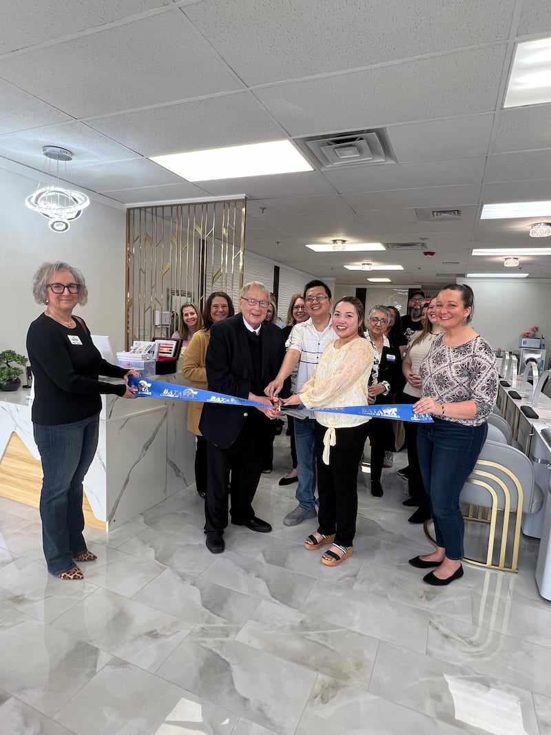 The Batavia Chamber of Commerce welcoming KZ Nails Spa to downtown Batavia