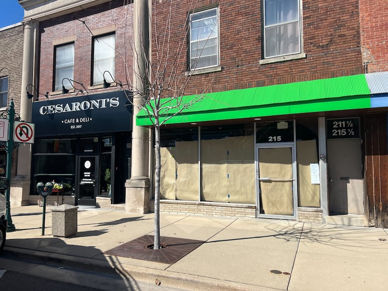 The Angry Pickle Pub, seen here on Tuesday, April 8, 2025, will soon be Sycamore's newest restaurant. It's expected to open at 215 W. State St. downtown with a menu that delves into the culinary world of pickles.