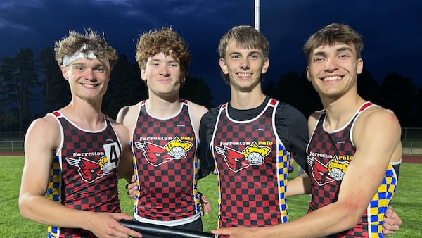 Forreston-Polo boys track sets 4x400 relay record, takes second at Class 1A Oregon Sectional