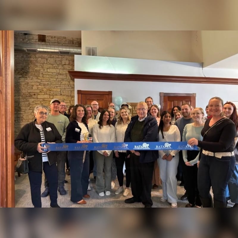 Batavia Chamber of Commerce offiicials pose with counseling staffers on April 10, 2026, at Light The Way Counseling PLLC’s new location, 30 Shumway Ave No. 1 W., Batavia..
