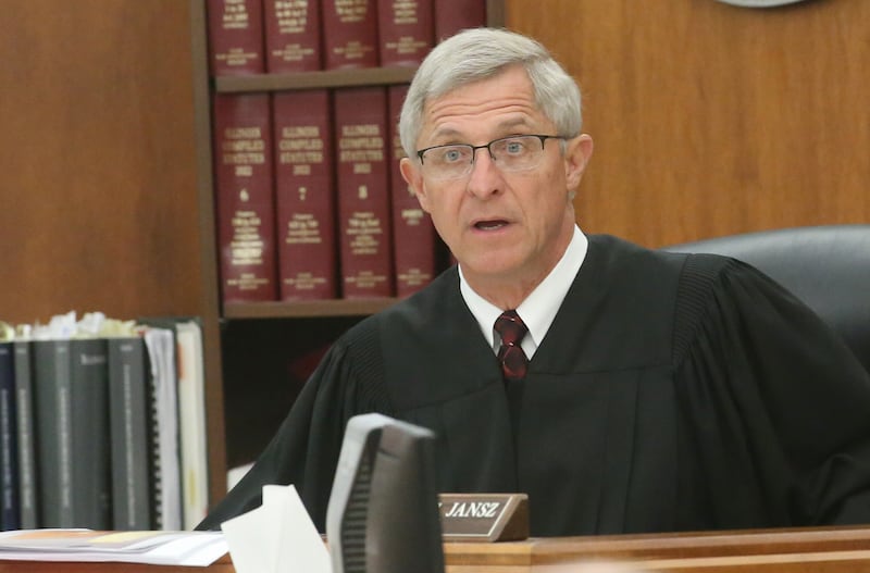 Judge Michael C. Janse speaks during a mini trial evidentiary hearing regarding the Chester Weger case on Monday, May 12, 2025 at the La Salle County Government Complex in Ottawa.