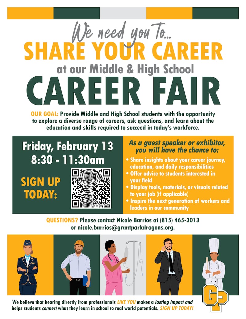 Grant Park hosts Career Exploration Fair on Feb 13.