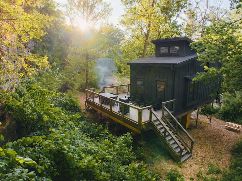 A new getaway spot recently opened near Starved Rock State Park. To get there, you make a turn off Route 71 and drive about 1,000 feet.
