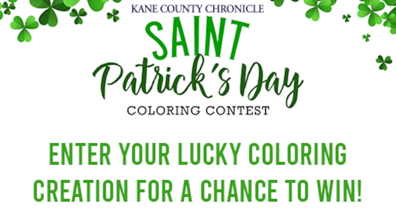 Kane County St. Patrick’s Day Coloring Contest! Chance to win!