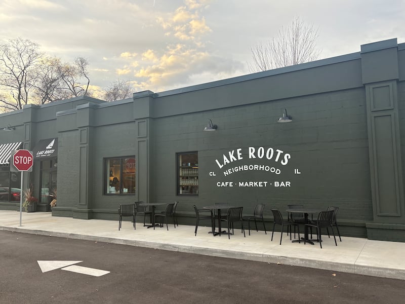Lake Roots opened earlier this month that features a cafe with dine-in options, market, bar and outdoor patio at 475 W. Virginia St.