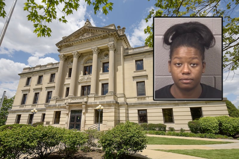 Makala Rae, of DeKalb, has been charged with criminal sexual assault as a supervisor of a minor between the ages of 13 and 17 years old while working at a DeKalb Wendy's in January 2025, according to court records. (Inset photo provided by DeKalb County Jail)