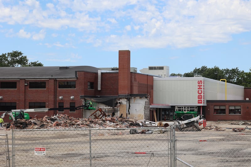 Construction is underway at Bradley-Bourbonnais Community High School on Tuesday, June 16, 2026.
