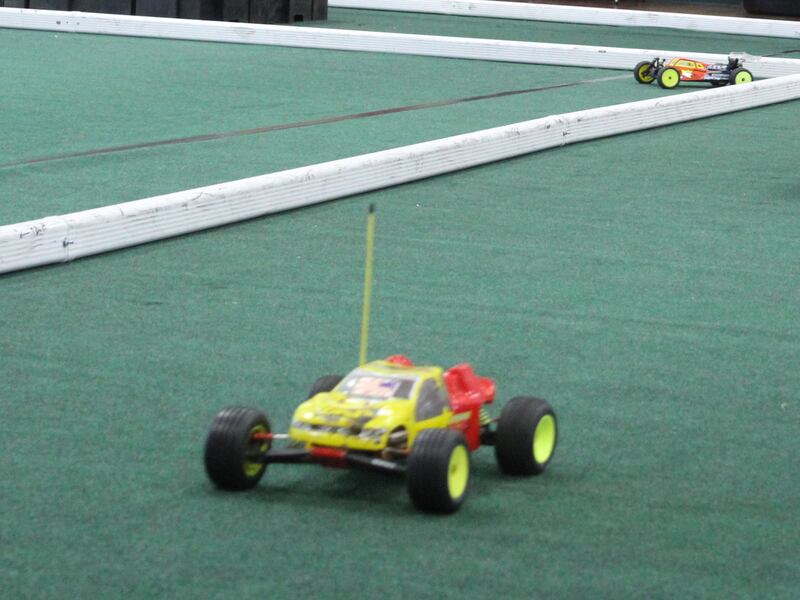 Kids and adults shared the RC car race track at McHenry Township Hall Sunday during a race event held by the RC Racing Club of McHenry Township.