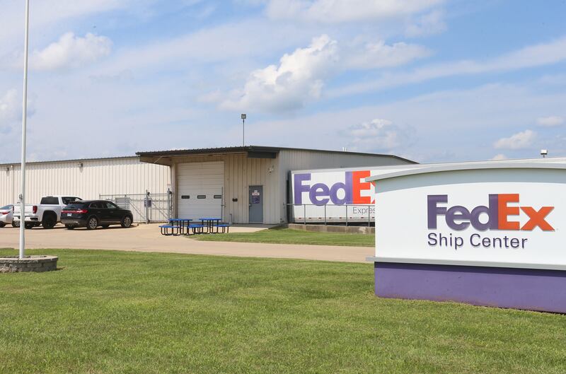 A view of the FedEx ship center on Wednesday, Aug. 6, 2025 at 3708 Progress Blvd in Peru. The company announced Monday that the facility will permanently close on September