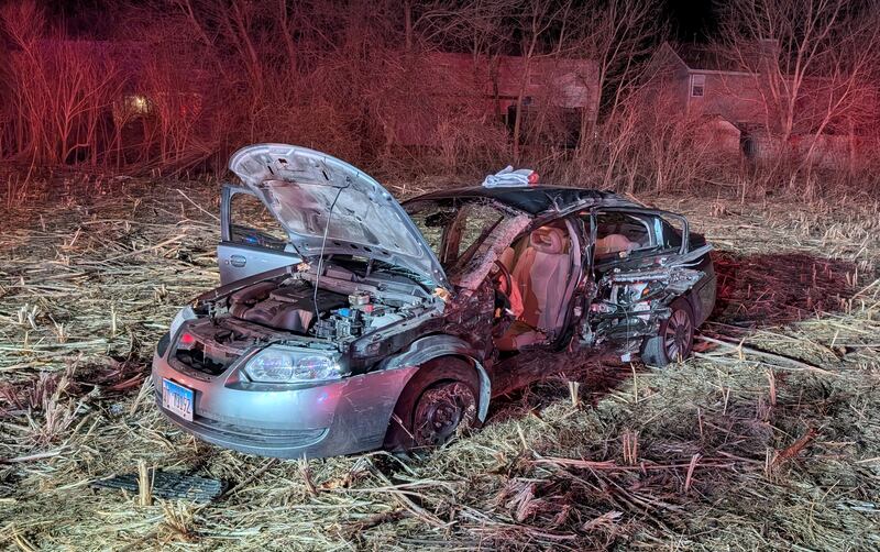 Three people suffer serious injuries in a single vehicle crash on Monday, March 10, 2025 along Haligus Road just north of Geneva Lane in Lake in the Hills.