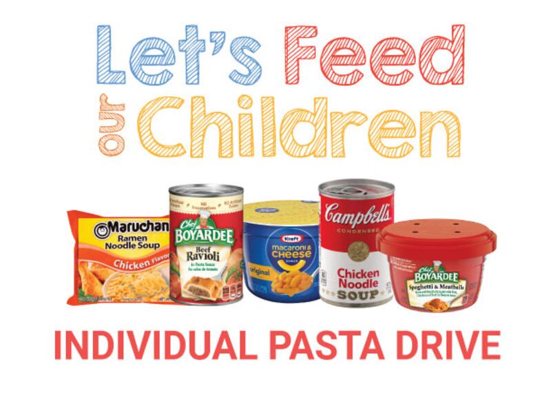 Donations are being sought for the Whiteside County Pasta Food Drive for children.