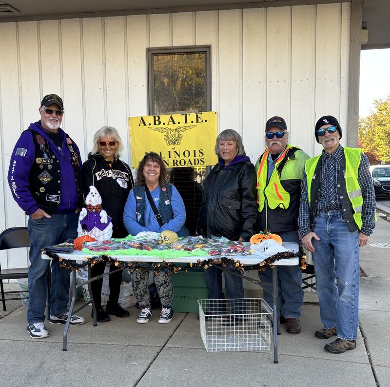 Open Roads ABATE at Treats on the Streets Open Roads ABATE is a member of the Plano Area Chamber of Commerce and supported this event by greeting children and handing out treats.  Pictured is the Open Roads ABATE of IL, Inc. booth with members Bob and Cherie Mauer, Lori Meyer, Linda and Cliff Oleson, and Doug Clevenger.