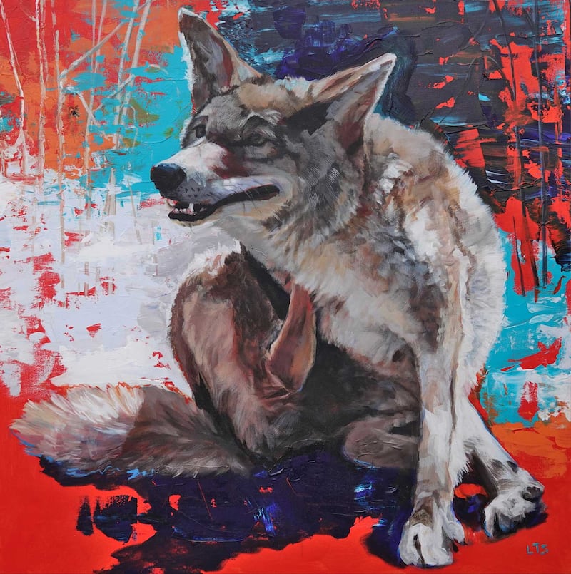 Scratch That!” by Lindsay Sandbothe is one of the paintings that will be displayed during the ‘Into the Wild’ exhibit at Hidden Oaks Nature Center in Bolingbrook. The free exhibit showcases nature-themed art by local artists from the Nature Artists' Guild of the Morton Arboretum.