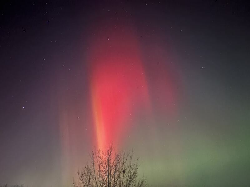 The northern lights visible near Lakemoor Nov. 11, 2025.