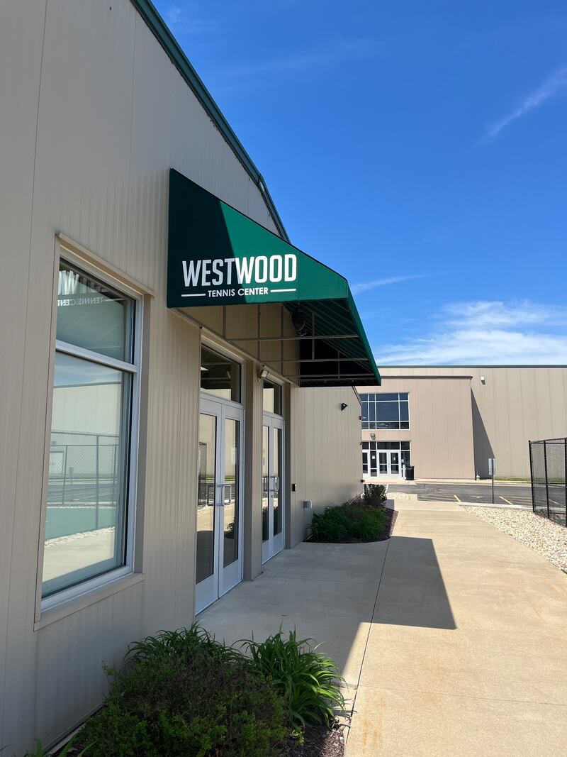 The entrance to the Westwood Tennis Center in Sterling.