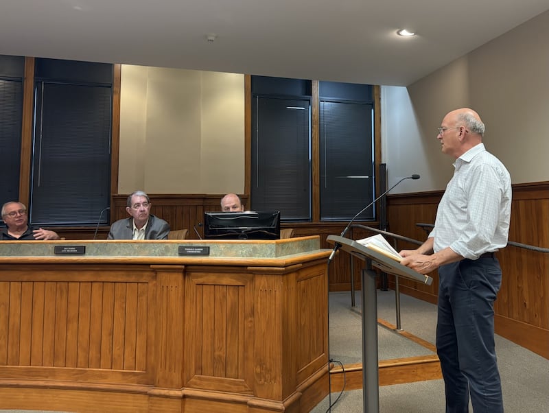 SunVest Solar's Bill Finch speaks with Ottawa City Council during their regular meeting on Tuesday, June 3, 2025.