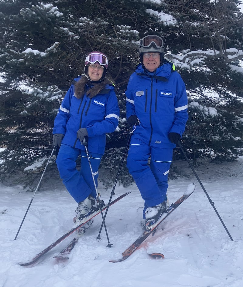 Chuck and Lydia Roberts of Rochelle just started their 50th year teaching skiing at Wilmot Mountain in Wisconsin. They are both certified ski and snowboard instructors.