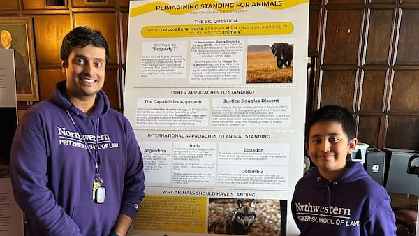Oswego fifth grader shows love for animals at Northwestern University’s Animal Law Symposium