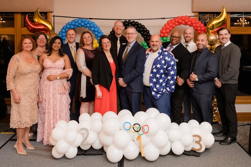 Algonquin-Lake in the Hills Chamber of Commerce members celebrate during the annual awards dinner on Feb. 21, 2026.