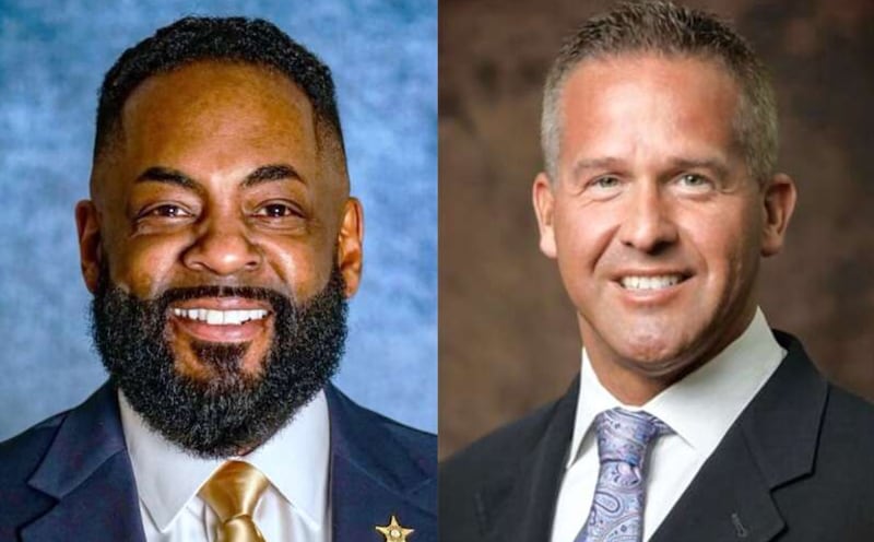 Eddie Moore (left) and Sean Noonan are seeking the Republican nomination for DuPage County Sheriff in the March 17 primary