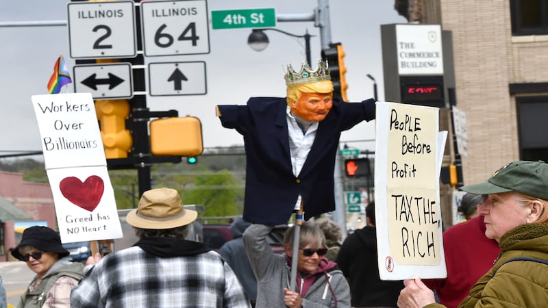 Calls for solidarity, criticism of Trump administration aired at May Day event in Ogle County
