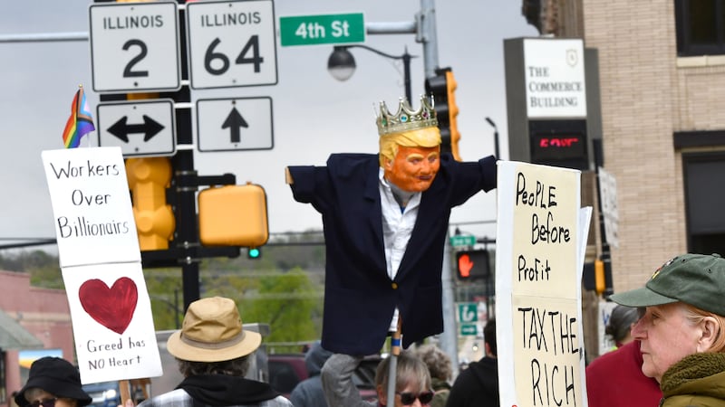 Calls for solidarity, criticism of Trump administration aired at May Day event in Ogle County