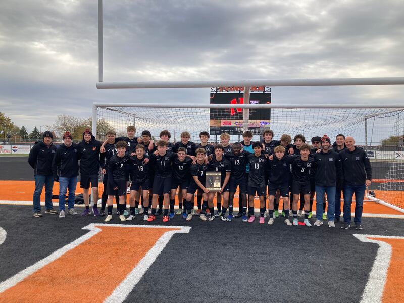 The Minooka boys soccer team.