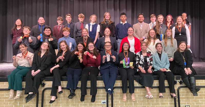 On Saturday, Jan. 17, 2026, the Rochelle Township High School speech team earned first place at the United Township High School tournament.