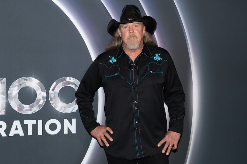 Trace Adkins arrives at "Opry 100: A Live Celebration" on Wednesday, March 19, 2025, at The Grand Ole Opry House in Nashville, Tenn. (Photo by Amy Harris/Invision/AP)