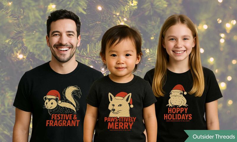 Holiday T-shirts for yourself and loved ones are available through the Forest Preserve District of Will County. Proceeds benefit The Nature Foundation of Will County.