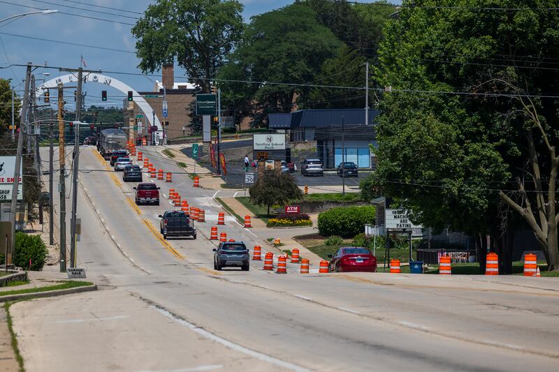The roadwork on Galena Avenue in Dixon is an Illinois Department of Transportation project.