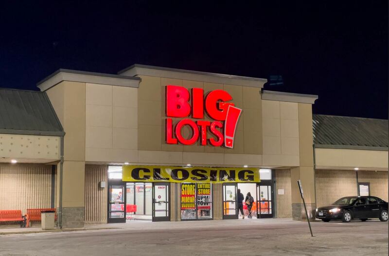 Customers enter Big Lots in Bradley ahead of its impending closure.