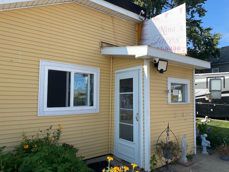 The smell of smoke lingered in the air outside Nina's Tacos, 122 E. Page St., Sycamore, on Sept. 22, 2025, after a fire forced the business to close.