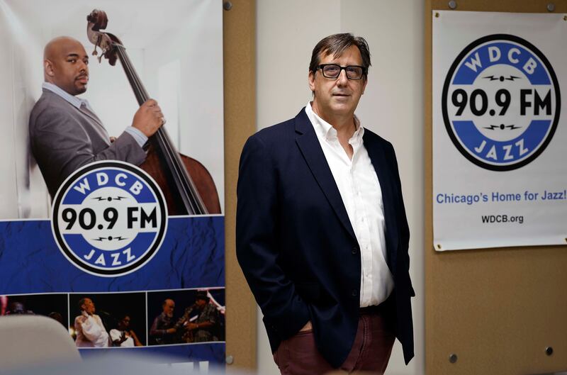 WDCB station manager Daniel Bindert, Wednesday, July 23, 2025 at College of DuPage in Glen Ellyn. WDCB is one of the public radio stations nationwide that will no longer get a federal grant, now that the President and Congress have defunded the Corporation for Public Broadcasting. It usually gets about $140,000 a year from CPB.