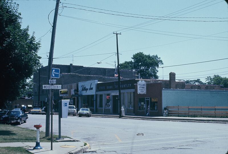 A historic photo of Main Street in Huntley. Patrick Michael Jewelers is located in the space next to the Village Inn, which was once home to a jewelry store