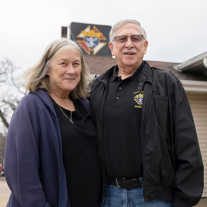 Ann and Larry Prindaville of Dixon work together on many volunteer projects including the Knights of Columbus, The Elk’s Club and St. Anne’s Church.
