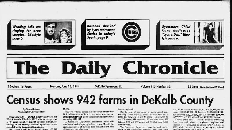 Historical covers for June 14: Census shows 942 farms in DeKalb County