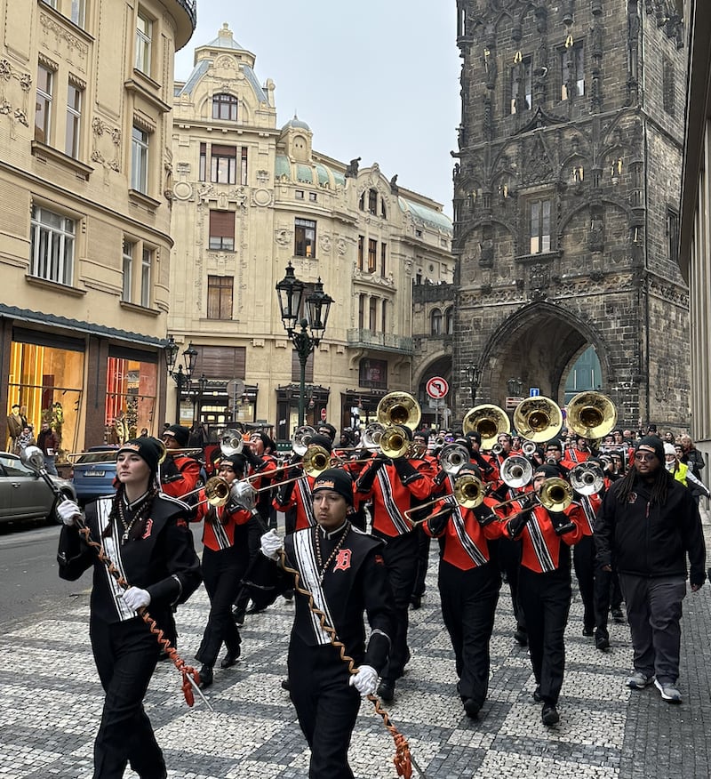 Students from DeKalb High School are seen during the music department's trip to the Czech Republic from Nov. 22-29.