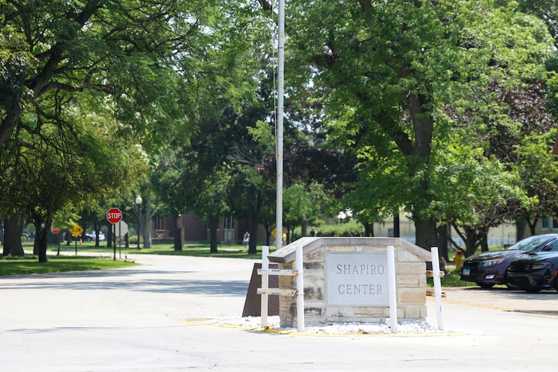 The entrance to Shapiro Developmental Center along Route 45 in Kankakee.