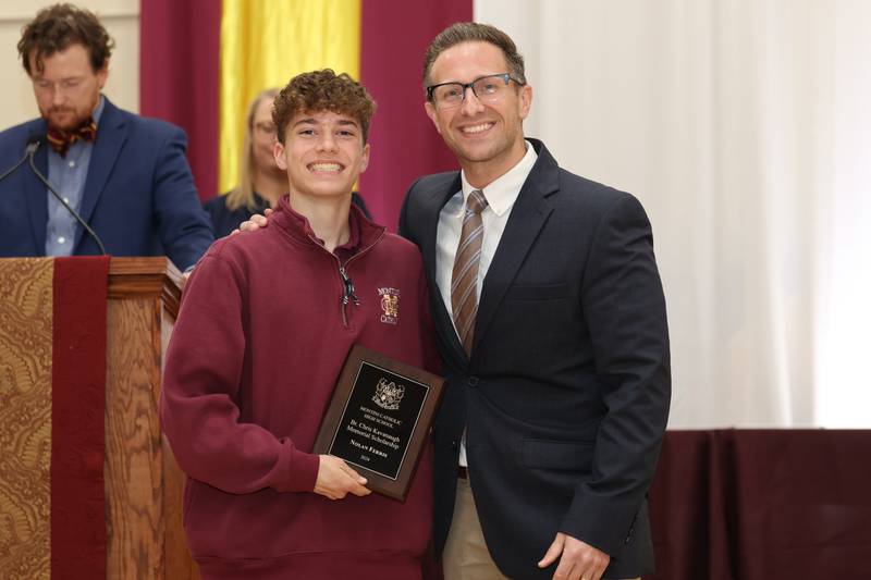 Montini Catholic High School has awarded senior Nolan Ferris of Wheaton with the 2024 Brother Christopher Kavanaugh FSC Memorial Scholarship.